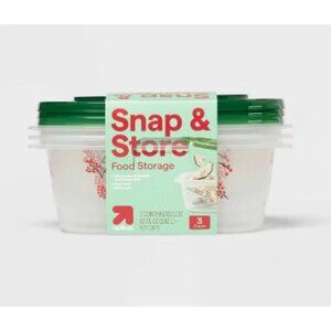 Target Holiday Large Rectangle Food Storage 3 Containers  - 66oz/3ct - up&up™